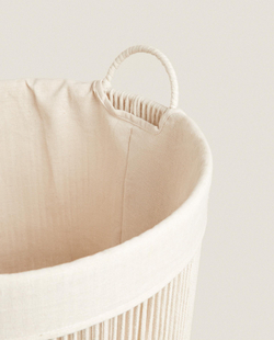 Zara Home Корзина из нержавеющей стали, цвет бежевый, 51 см