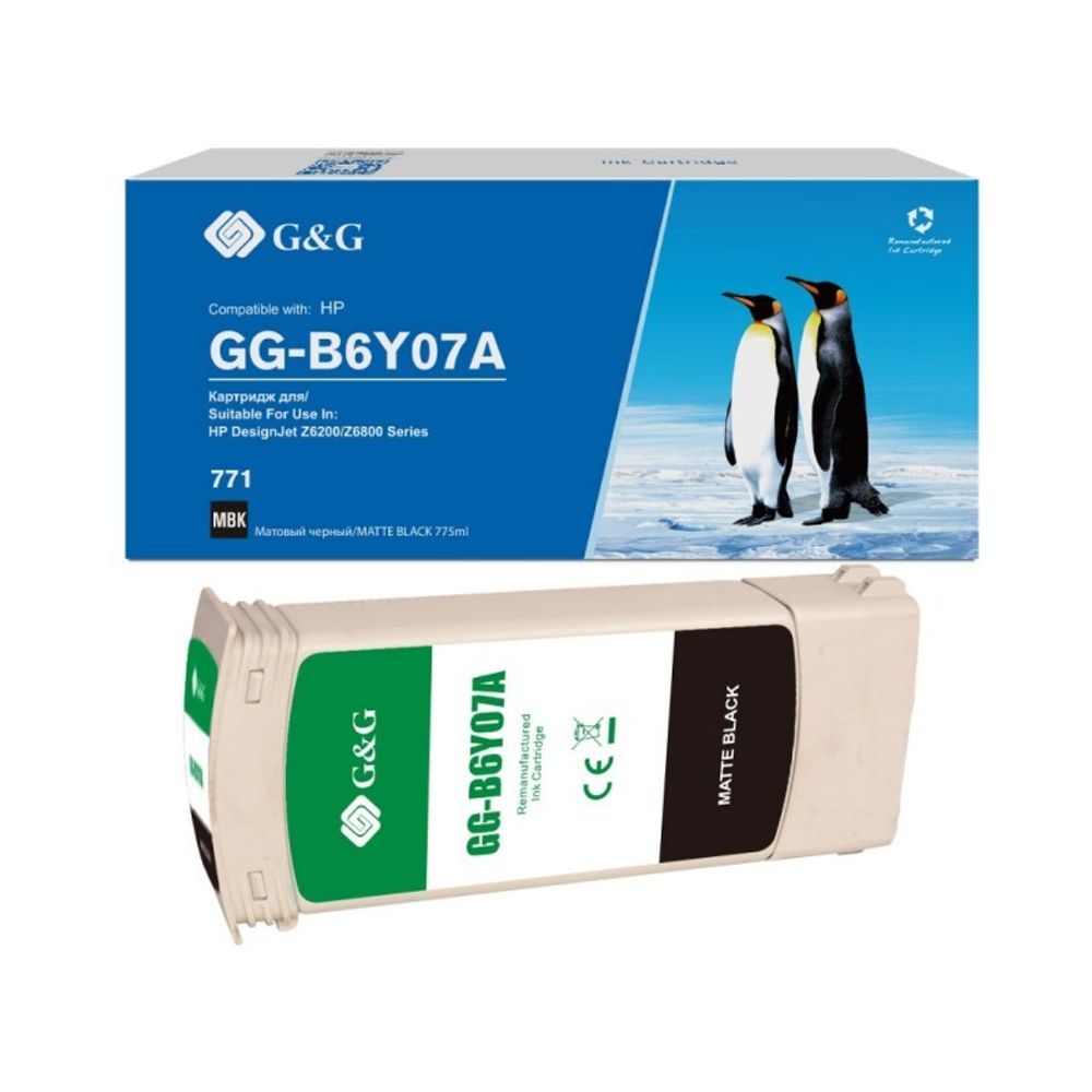 Картридж G&amp;G аналог HP B6Y07A (771С) для DesignJet Z6200 черный матовый