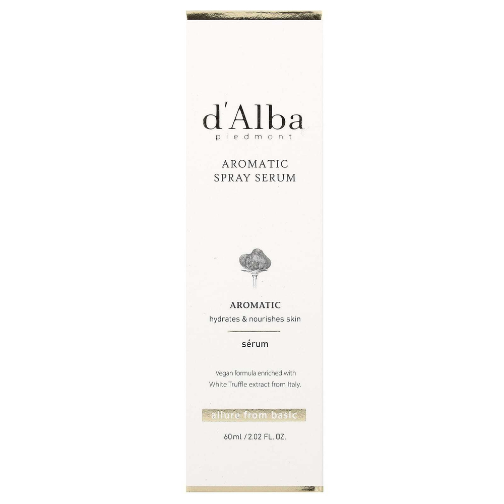 d'Alba, ароматическая сыворотка-спрей, 60 мл (2,02 жидк. унции)