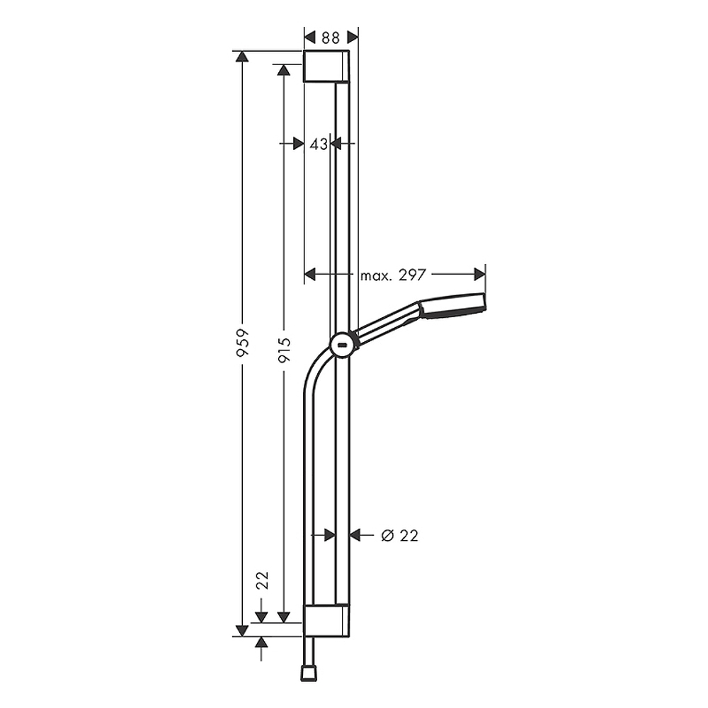 Душевой гарнитур Hansgrohe Pulsify Select Relaxation 24170670 черный матовый