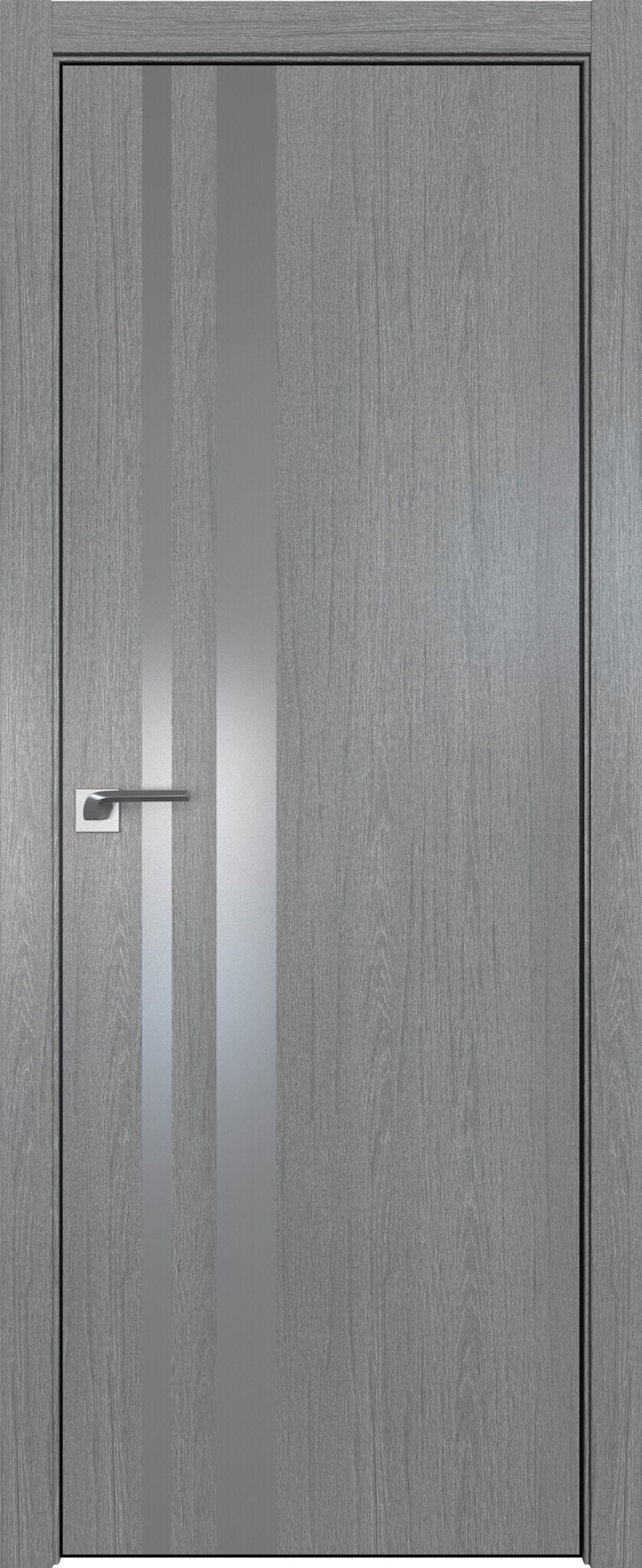 [ТОВАРА НЕТ В НАЛИЧИИ] Дверь межкомнатная Профиль Дорс 16 ZN (кромка ABS), цвет серый грувд, полипропилен, стекло серебро матлак