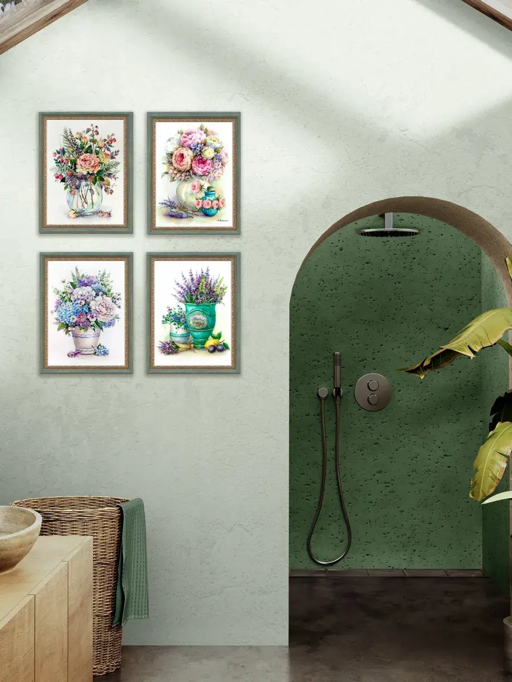 Картины на стену интерьерные 21*27 см 4 шт.