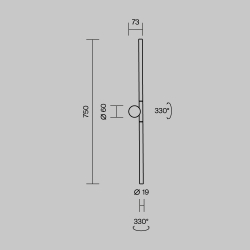 Настенный светильник (бра) Maytoni MOD432WL-L9B3K