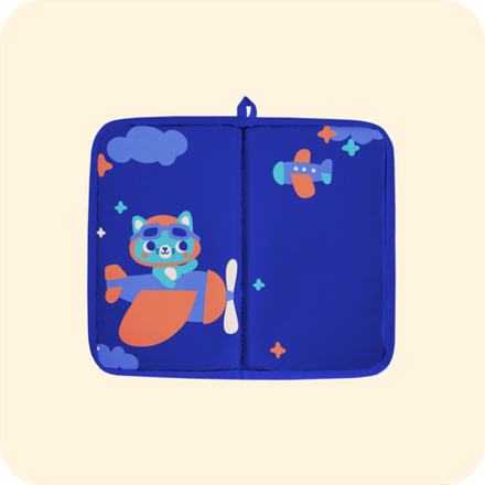 Коврик для переобувания. Котик пилот