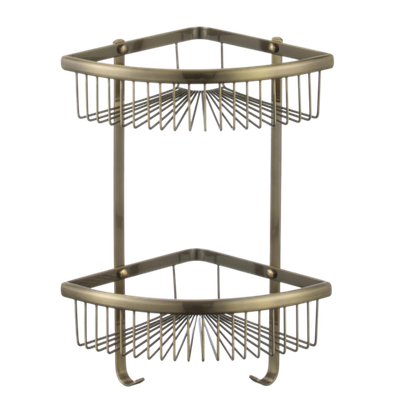 30062-D Угловая сетчатая 2-я полка (БРОНЗА) GANZER (10/1шт)
