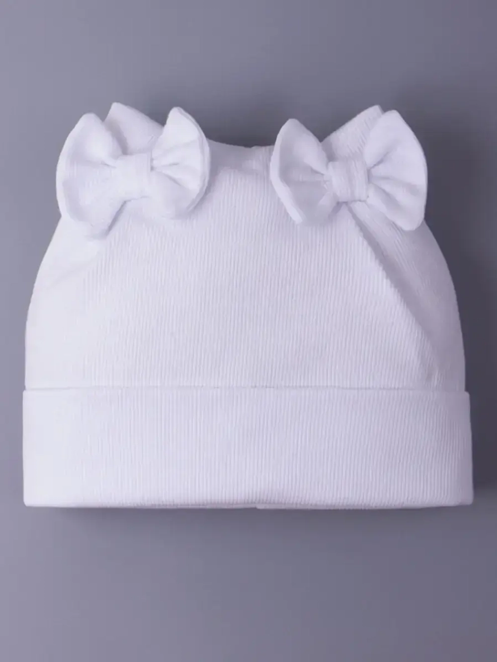 Шапка для девочки осенняя с бантиками