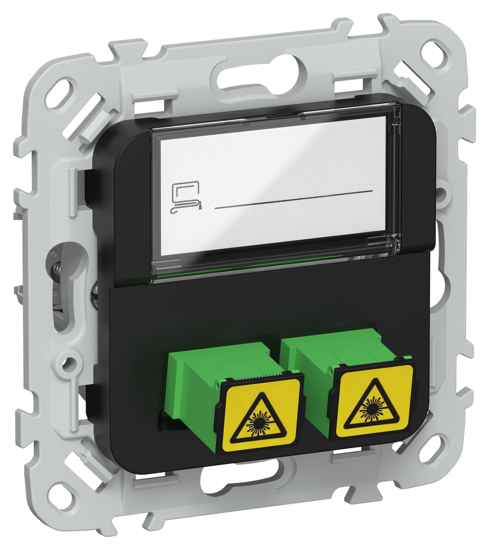 FLITE Розетка 2-местная оптоволоконная РОВ-2-ФлЧ черный IEK