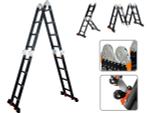 Лестница алюм. многофункц. 4х4ступ. (стрем.-229см) 13.8кг BLACK LINE STARTUL