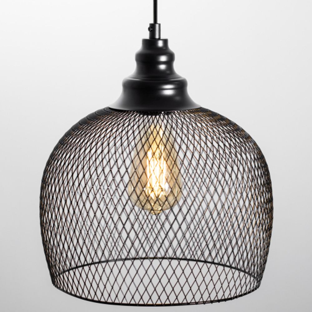 Светильник подвесной ЭРА PL7 BK под лампу E27 высота плафона 280мм подвеса 720мм черный