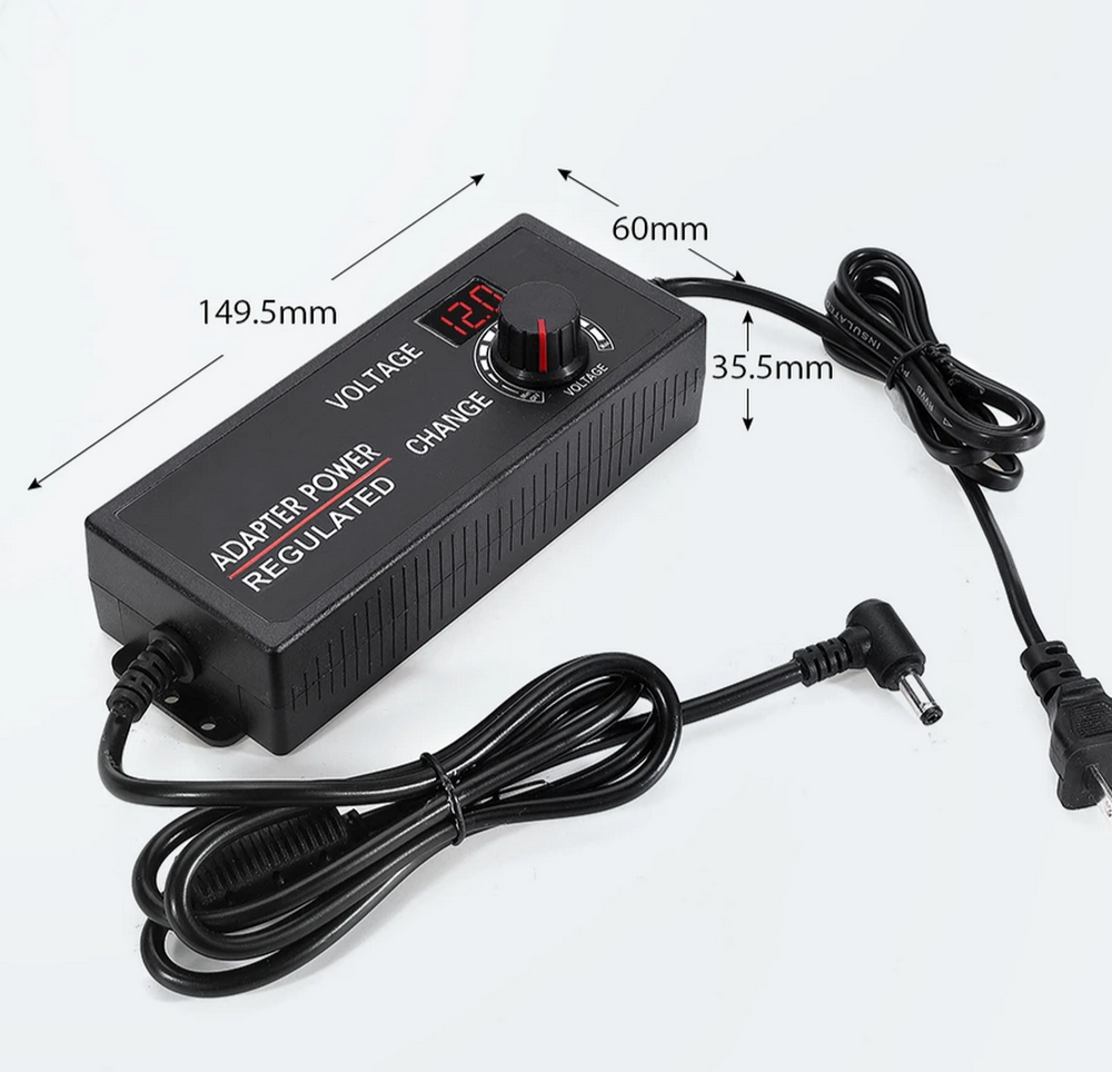 Адаптер регулируемый 9-24v/5A / 5.5мм,угловой HuaZhenYuan