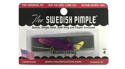 Блесна Swedish Pimple 4, Bay de Noc, 44 мм, 7 гр, MAGENTA SCALE