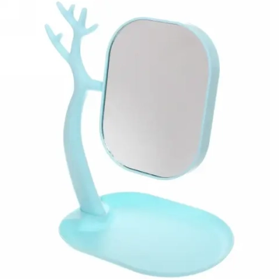 Зеркало настольное «High Tech - Garden», с увеличением, цвет голубой, 26см