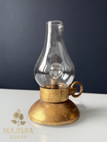 Светильник светодиодный "Керосинка" золотой антик 13x10,5x19,5 см