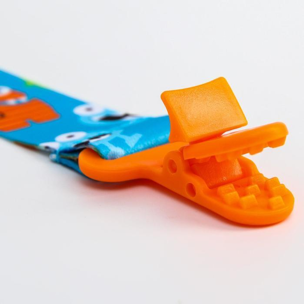 5421484 Держатель для соски - пустышки на ленте «Монстрики»