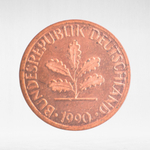 Germany, 1 Pfennig, 1990, (Munich Mint - "D"), VF