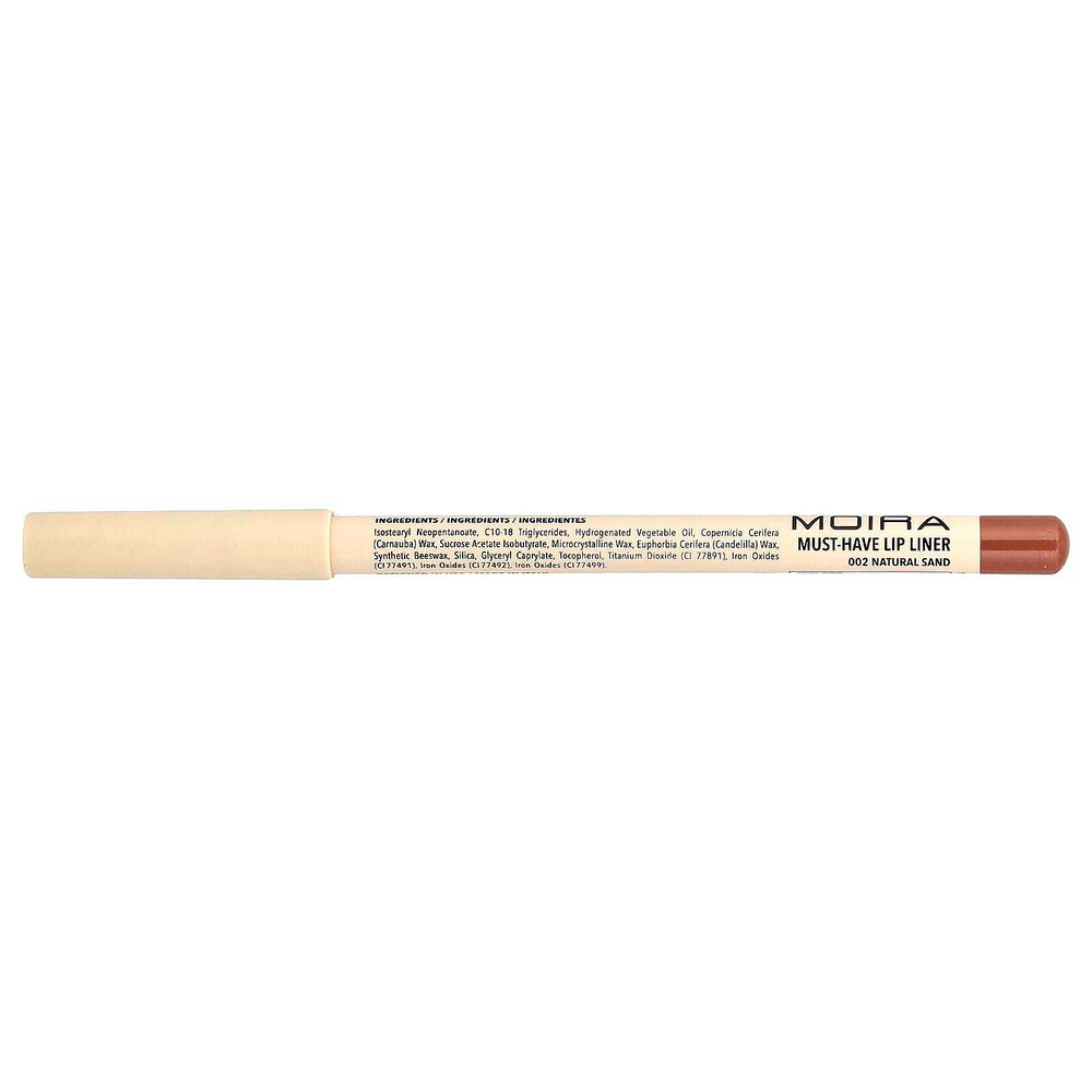 Moira Beauty, карандаш для губ, оттенок 002 натуральный песочный, 1,1 г (0,04 унции)