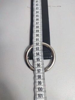 Ремень черный базовый с круглой металлической пряжкой, новый