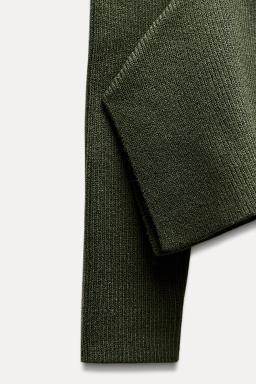 ZARA СВИТЕР С БАСКОЙ, ЗЕЛЕНЫЙ