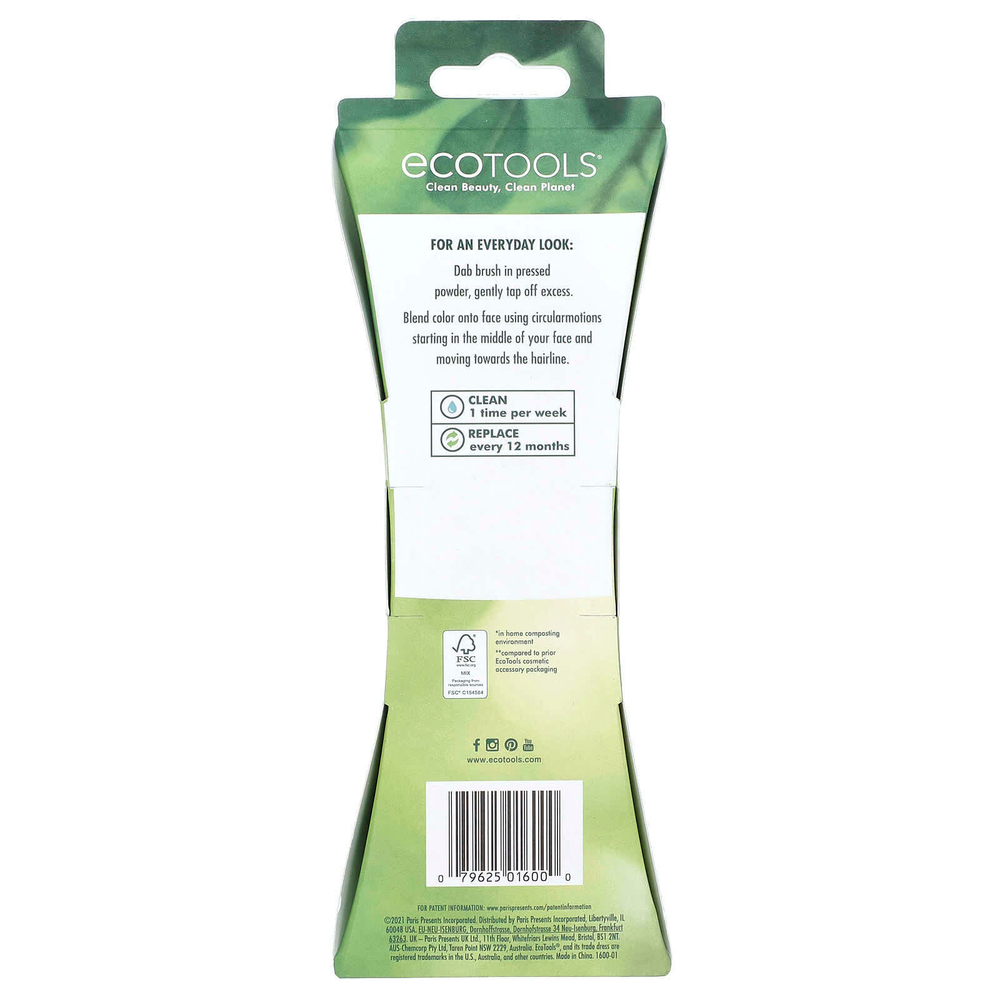 EcoTools, кисть для нанесения пудры, 1 шт.