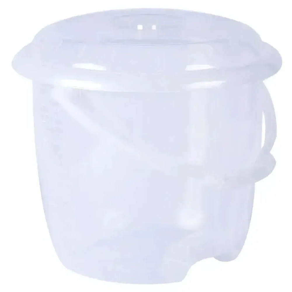 Ведро Дельфин 10л с крышкой Прозрачно-зелёный