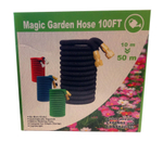 Садовый шланг для полива, растягивающийся, латунные разъемы, с пистолетом, красный