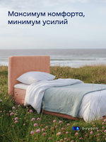 Бескаркасная кровать с матрасом BuySunny (велюр)