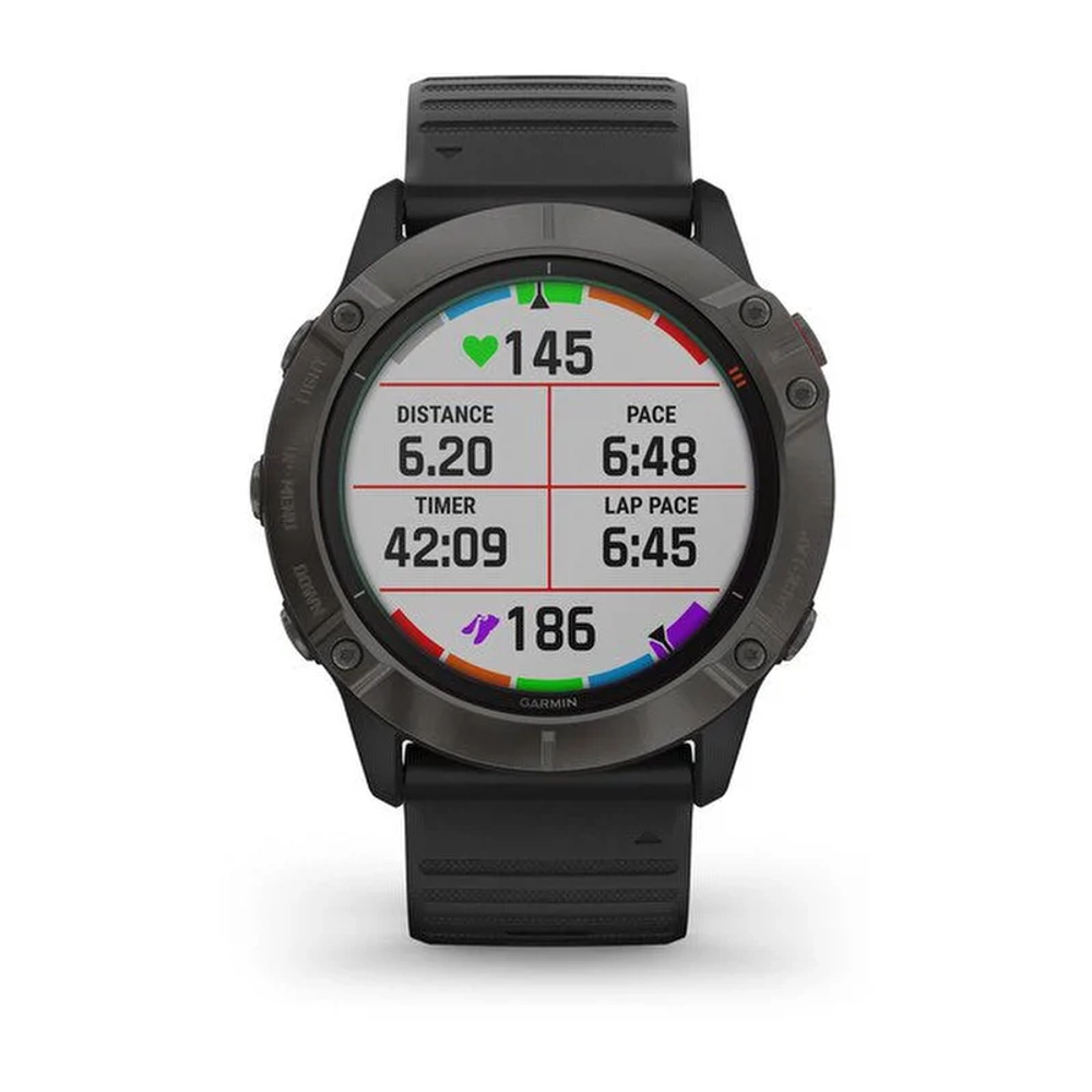 Смарт-часы Garmin Fenix 6X Pro Solar, титановый серый DLC, 010-02157-21