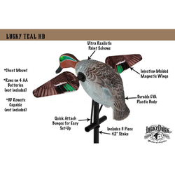 Чучело чирка Lucky Duck с вращающимися крыльями - Lucky Teal HD
