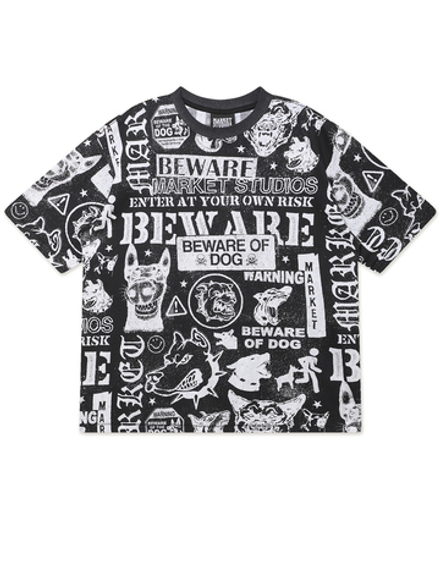 Мужская Футболка Beware All Over
