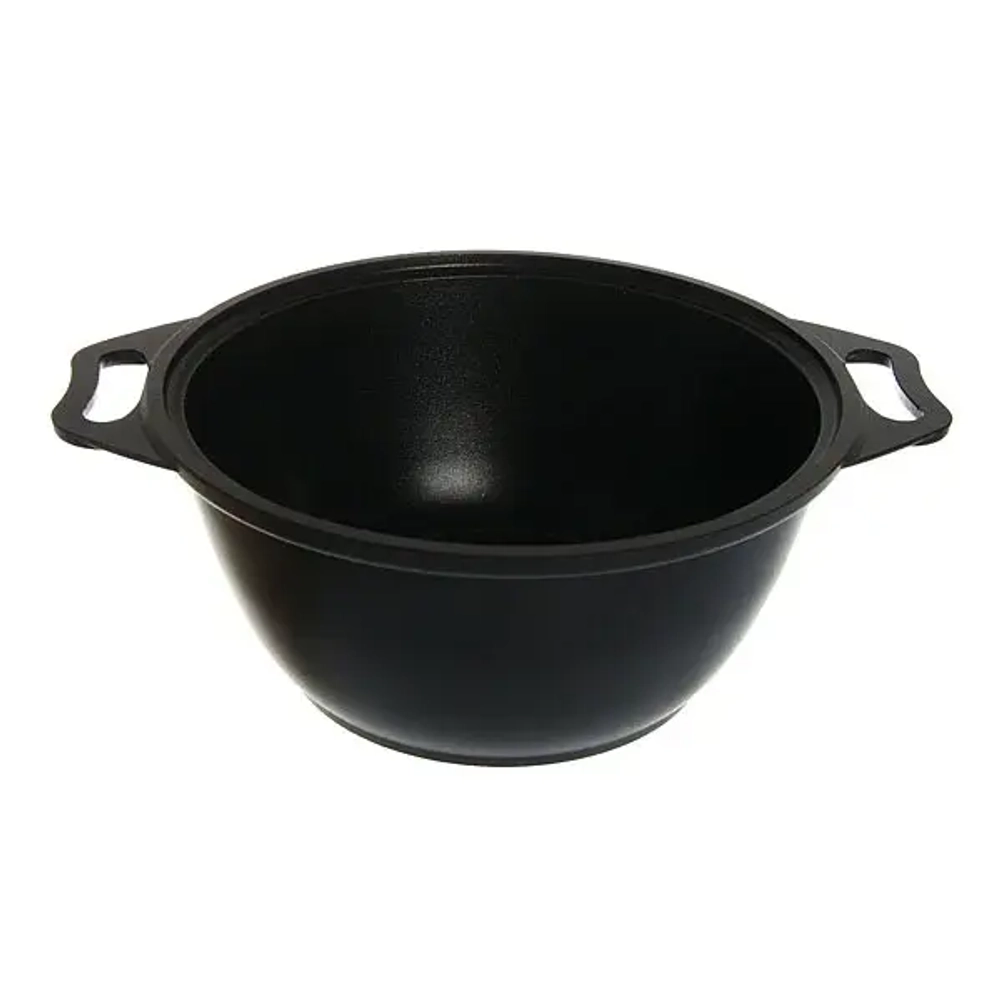 Кастрюля алюминевая 2л литой алюминий со стеклянной крышкой КМ-к22а