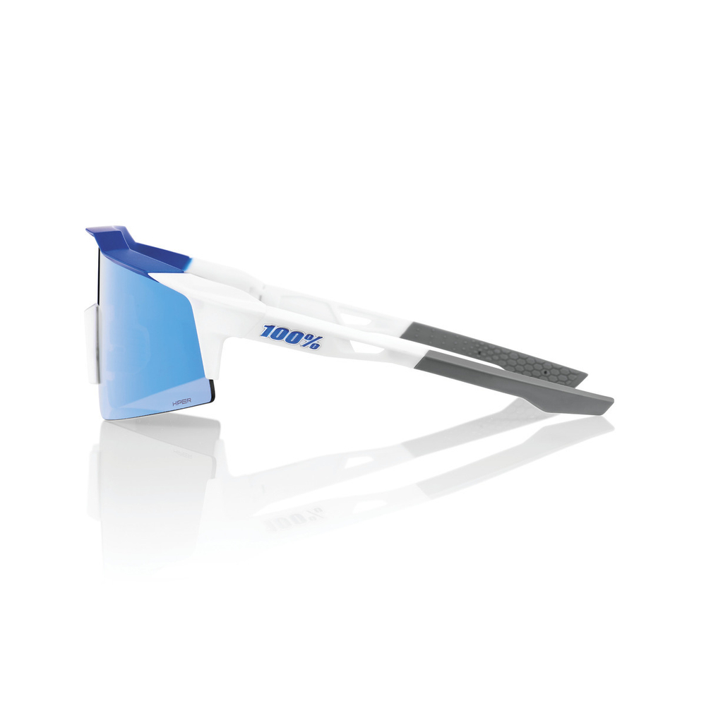 Спортивные очки 100% Speedcraft SL / Matte White Metallic Blue / HiPER Blue Multilayer Mirror Lens