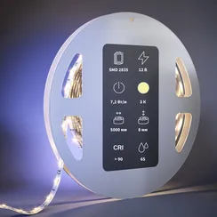 Светодиодная лента Ультра 12В 2835 7,2Вт/м 3000К 5м IP 65 201020 Led Strip 201020