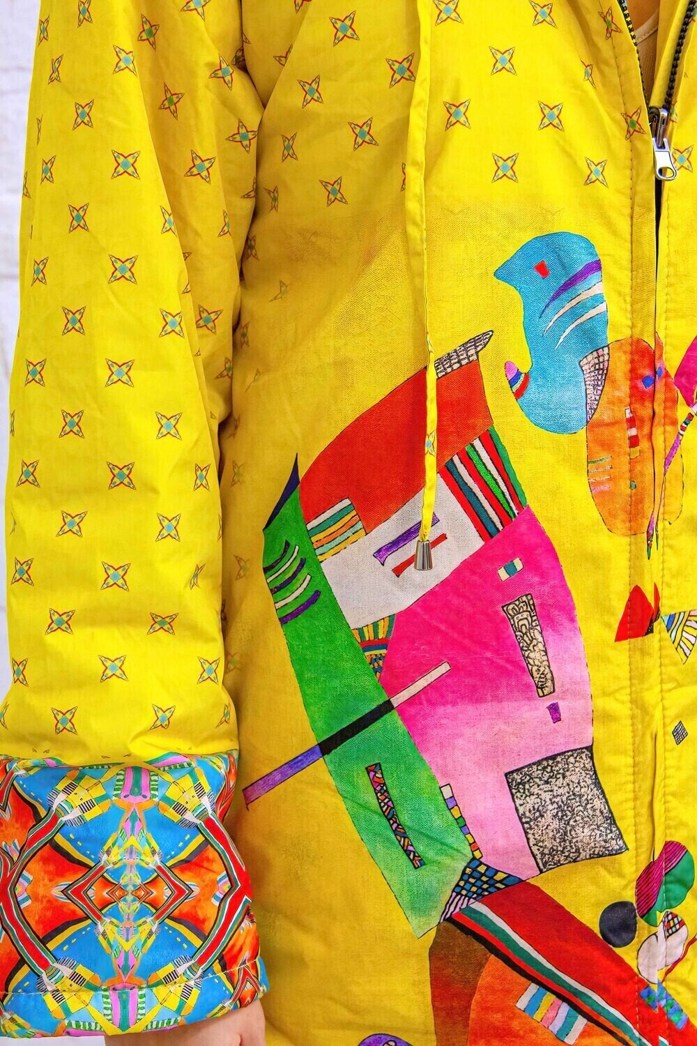 Двустороннее пальто "Кандинский жёлтый"