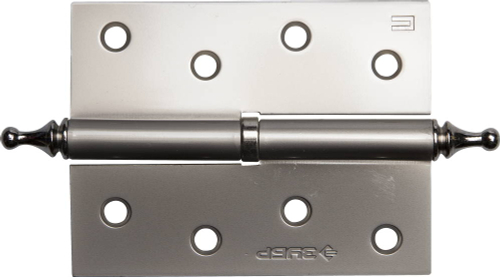 ЗУБР 100 х 75 х 2.5 мм, разъемная, правая, цвет матовый никель (PN), 2 шт, карточная петля (37605-100-4R)