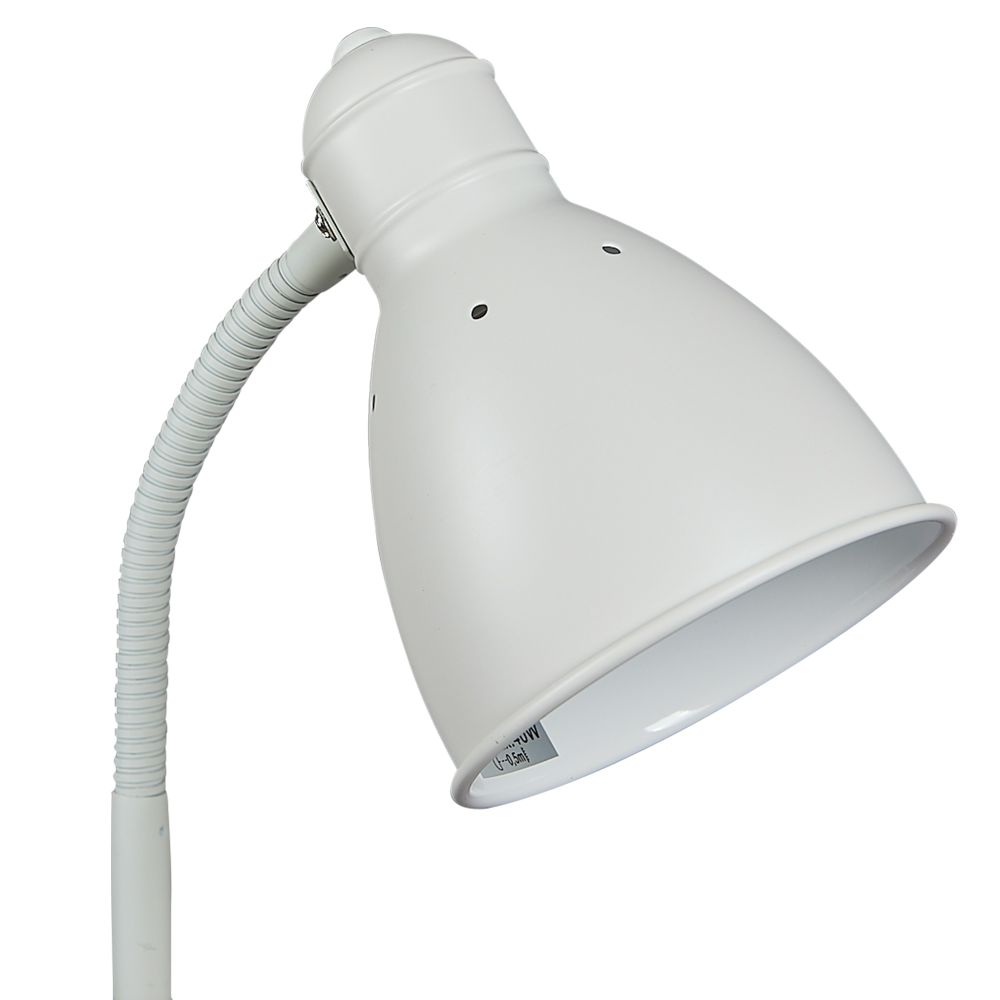 UML-T701 E27 WHITE Торшер напольный под лампу Е27. 60W. с регулировкой наклона. Механический выключатель. Белый. ТМ Uniel