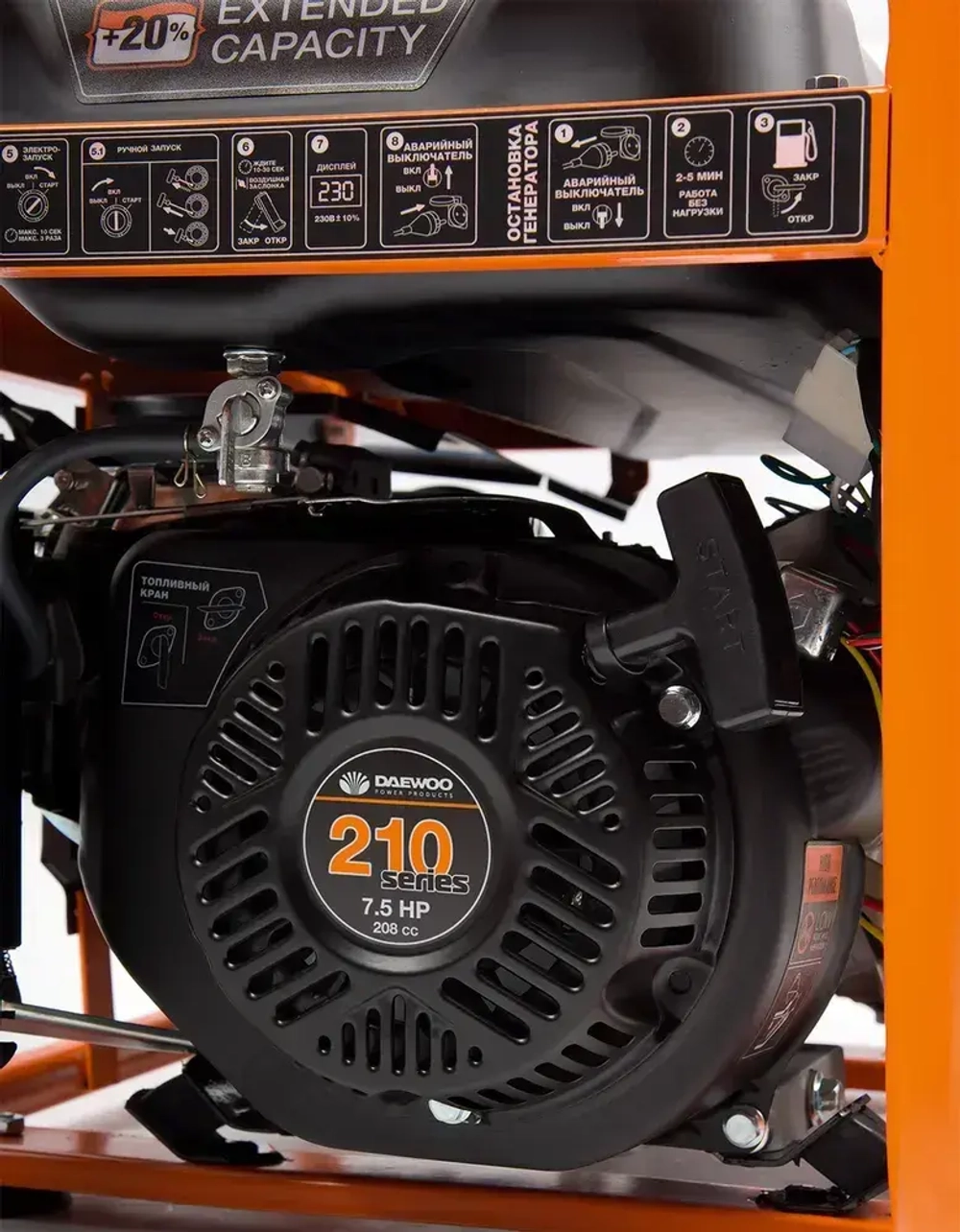 Бензиновый генератор DAEWOO 3.2 кВт, 220В