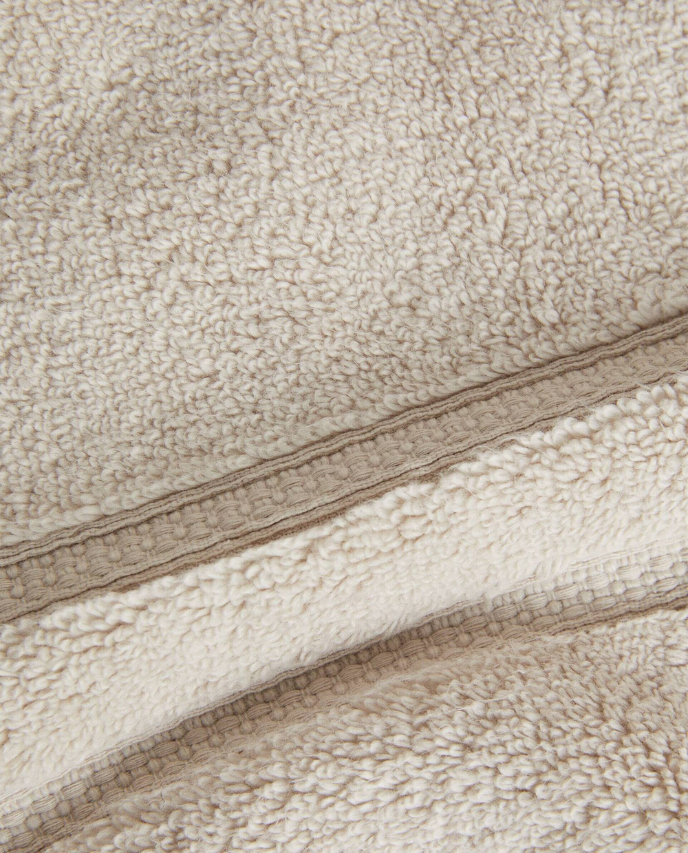 ZARA HOME ПОЛОТЕНЦЕ ИЗ МЯГКОГО ХЛОПКА С ДВОЙНОЙ КАЙМОЙ, ПЕСОЧНЫЙ