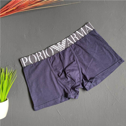 Мужские трусы боксеры  темно-синие Emporio Armani