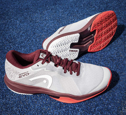 Мужские кроссовки теннисные Head Sprint Evo 4.0 - light grey/red