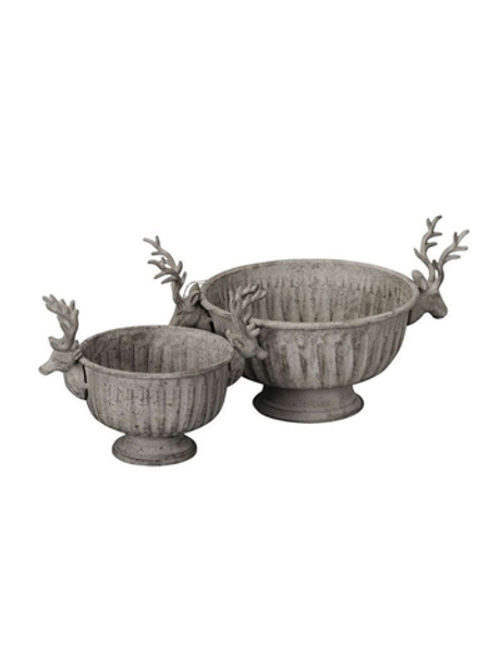 Набор из 2-х кашпо "Олени" 30,5x21x23 см / 42,5x31x27 см