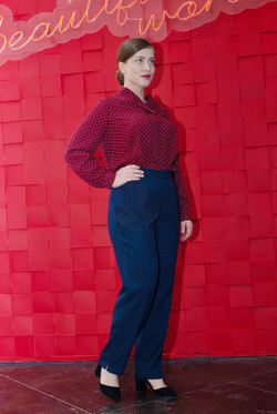 Брюки женские 3060ЛЕ, клетка #341Кг023060ЛЕ