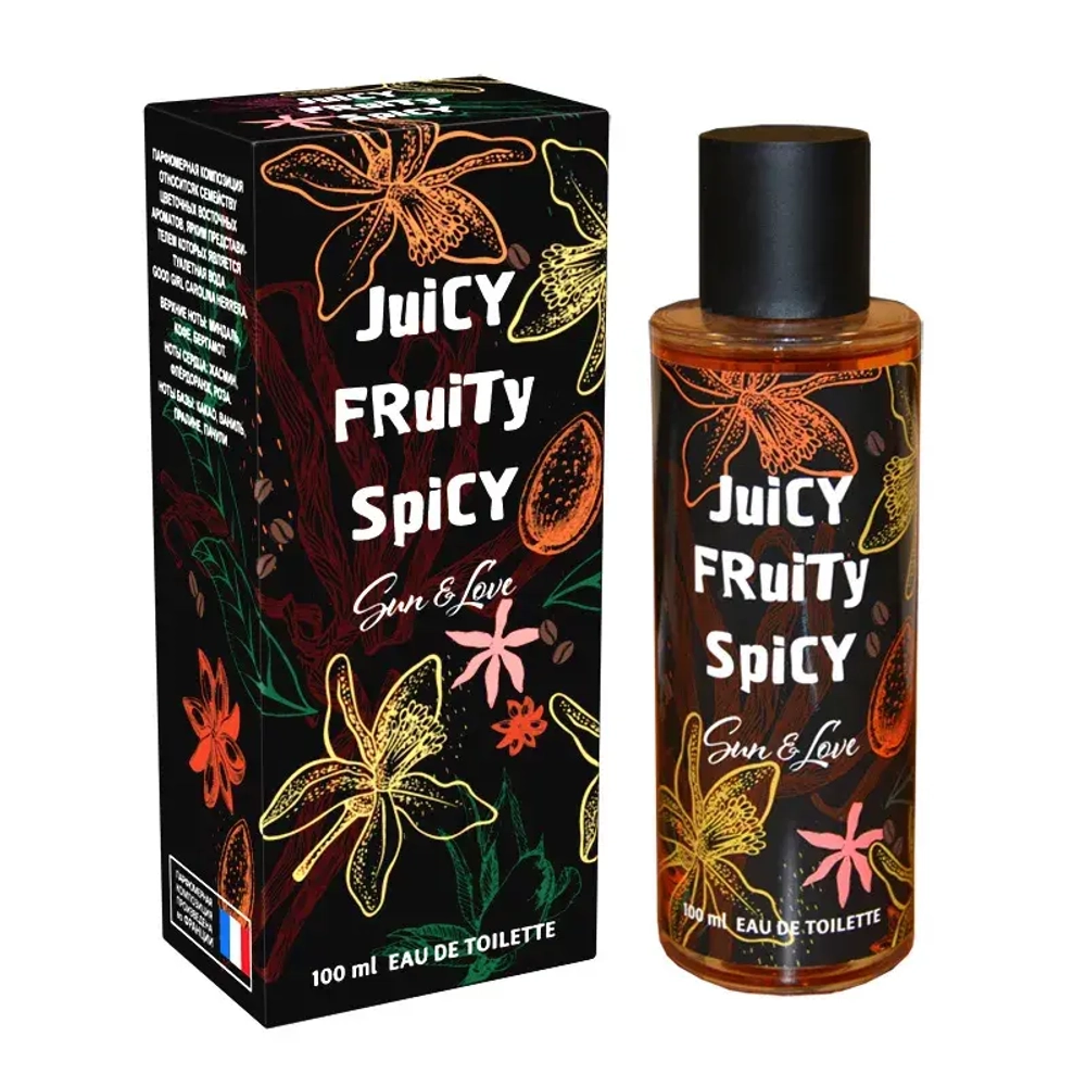 Туалетная вода для женщин "JuiCY FRuiTy SpiCY SUN & LOVE" 100мл Россия