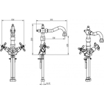 Смеситель для раковины Boheme Satine 312-ST