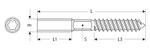 Шпилька сантехническая, шестигранник, Torx 25, М10x120мм, 450шт, оцинкованная, ЗУБР