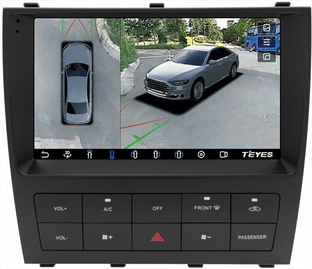 Магнитола для Lexus IS200 XE10, Toyota Altezza 1998-2004 - Teyes CC3-2K-360 монитор 9.5" 2K QLED на Android 10, 6Гб+128Гб, CarPlay, 4G SIM-слот, 4 камеры в комплекте