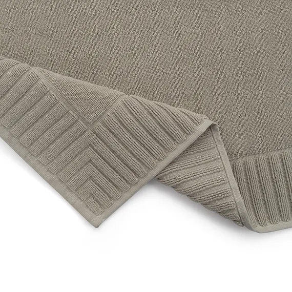 Коврик для ванной с фактурным бортиком бежево-серого цвета из коллекции essential, 50х80 см