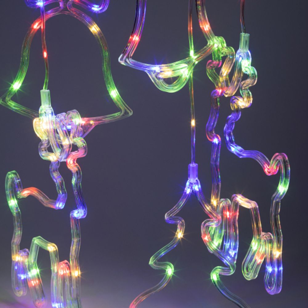 Светодиодная новогодняя гирлянда ЭРА ЕGNIG - NY занавес Новый Год 2,4*1,1 м 8 режимов мультиколор 171 LED | Гирлянды