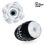 Белый нереалистичный мастурбатор 15см в форме бутона цветка Bior Toys Sexy Friend Flower Chloris SF-70280