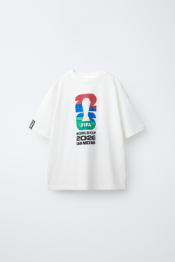 ZARA ФУТБОЛКА FIFA WORLD CUP ™ 2026, БЕЛЫЙ