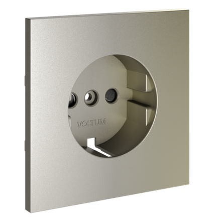 Накладка для розетки с заземлением и защитными шторками, S70 (шелк)